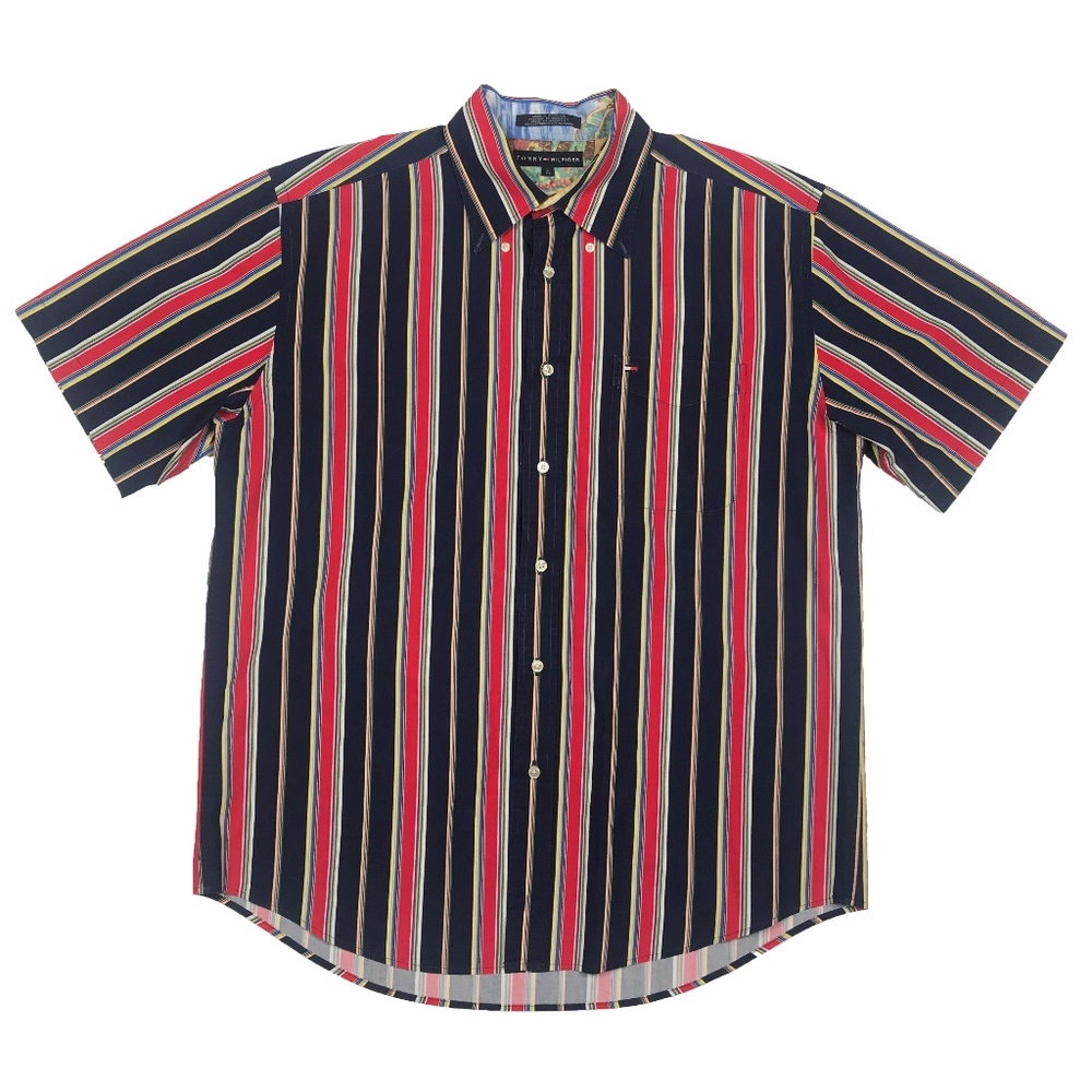 USED Vintage Tommy Hilfiger Stripe short sleeve